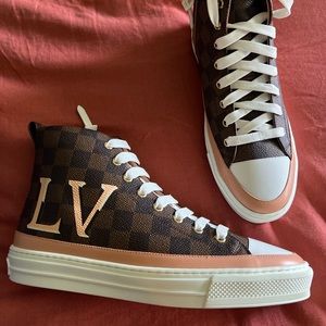 Authentic! Damier ebene “Stella sneaker boot “ new with a box, dust bags